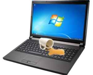 Залили ноутбук