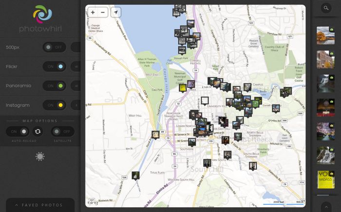 PhotoWhirl для Windows 8 и RT: изысканное приложение для просмотра фотографий на карте