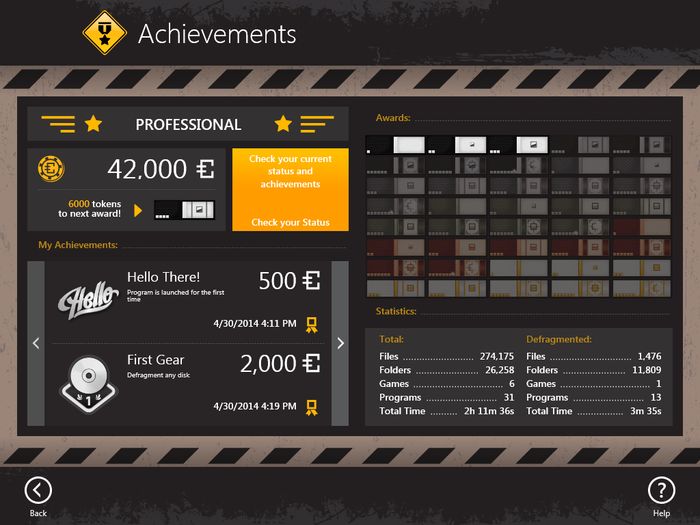 Auslogics Disk Defrag Touch: бесплатный дефрагментатор для сенсорных устройств с Windows 8 и Windows 8.1