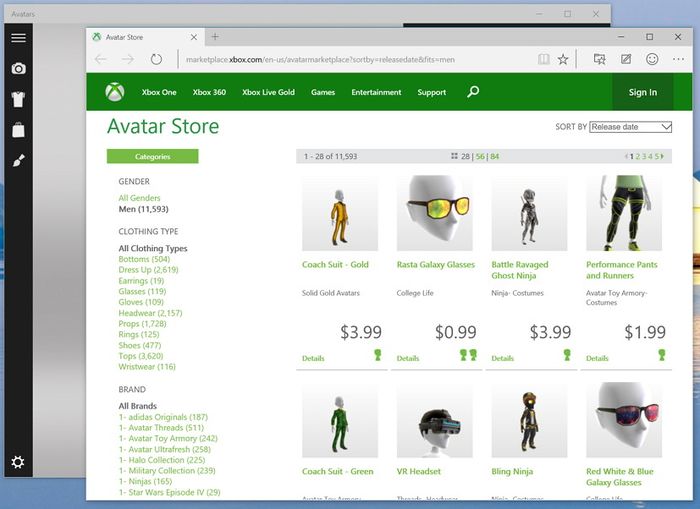 Аватары Xbox теперь доступны в качестве приложения для Windows 10