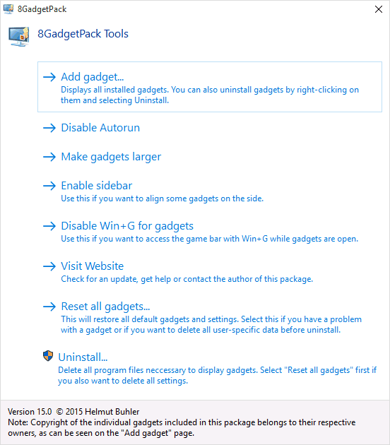 Гаджеты на рабочий стол Windows 10