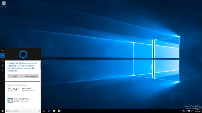 Галерея скриншотов Windows 10 Insider Preview Build 10537 Галерея скриншотов Windows 10 Insider Preview Build 10537