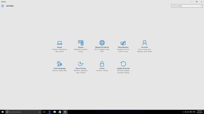 Галерея скриншотов Windows 10 Insider Preview Build 10537 Галерея скриншотов Windows 10 Insider Preview Build 10537