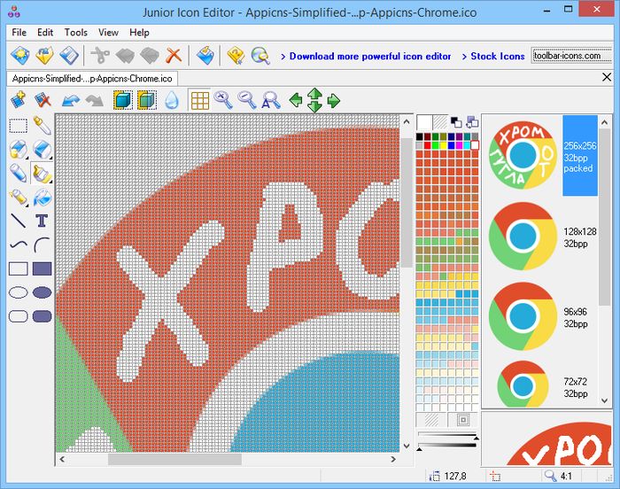 Junior Icon Editor – простой инструмент для создания и редактирования иконок в Windows