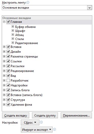Как добавить пользовательские вкладки и группы в интерфейс MS Office Как добавить пользовательские вкладки и группы в интерфейс MS Office