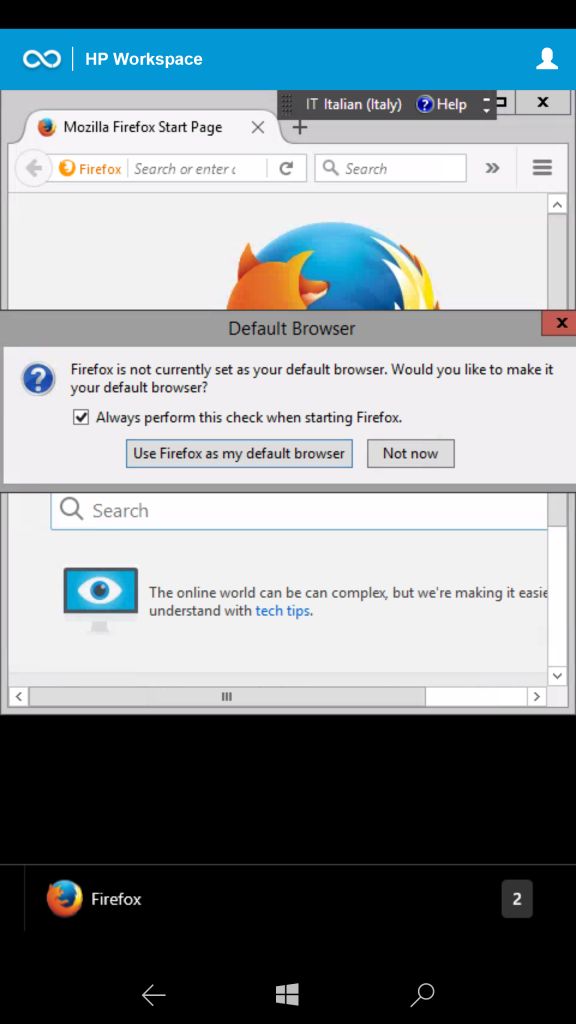 Как HP Workspace обеспечит доставку x86 приложений на смартфоны с Windows 10 Mobile