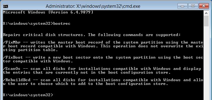 Как использовать командную строку для устранения проблем с загрузочными записями