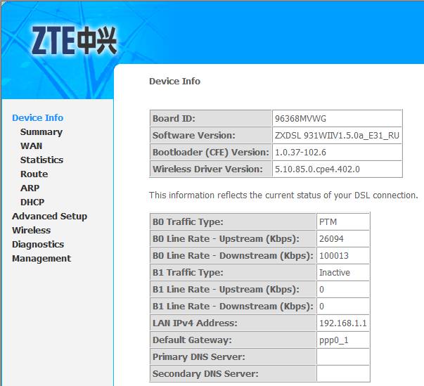 Как настроить роутер ZTE F660 Как настроить роутер ZTE F660