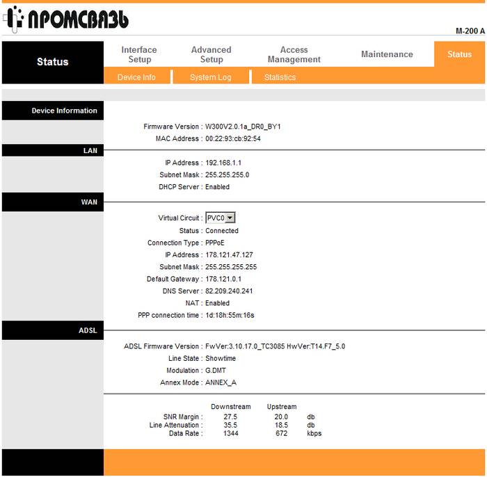 Как настроить wifi и режим роутера ByFly на модеме M-200A