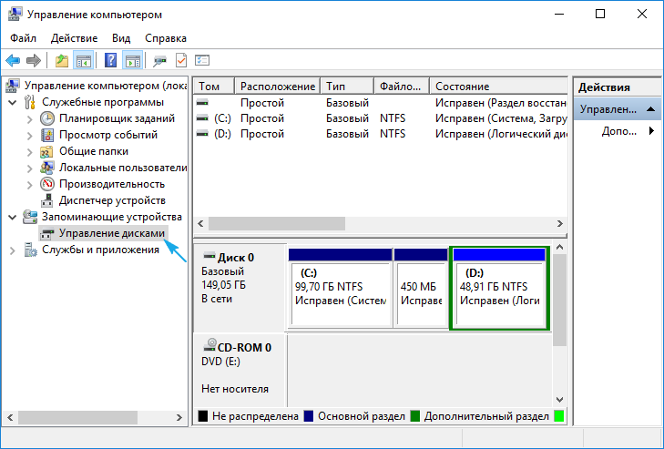 Как разделить жесткий диск на Windows 10: разбивка на разделы