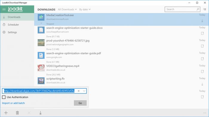 Loadkit Download Manager – удобный менеджер загрузок для Windows 10 и Windows 10 Mobile Loadkit Download Manager – удобный менеджер загрузок для Windows 10 и Windows 10 Mobile
