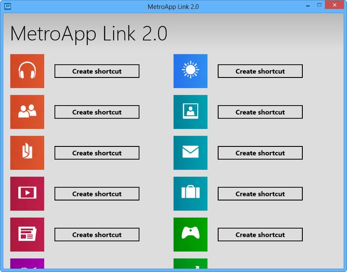 MetroApp Link: Создаем на рабочем столе ярлыки для родных Metro-приложений в Windows 8 MetroApp Link: Создаем на рабочем столе ярлыки для родных Metro-приложений в Windows 8