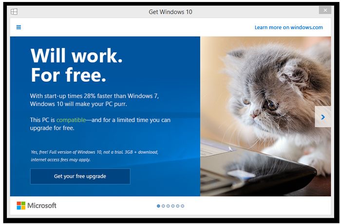 Microsoft упрощает обновление до Windows 10