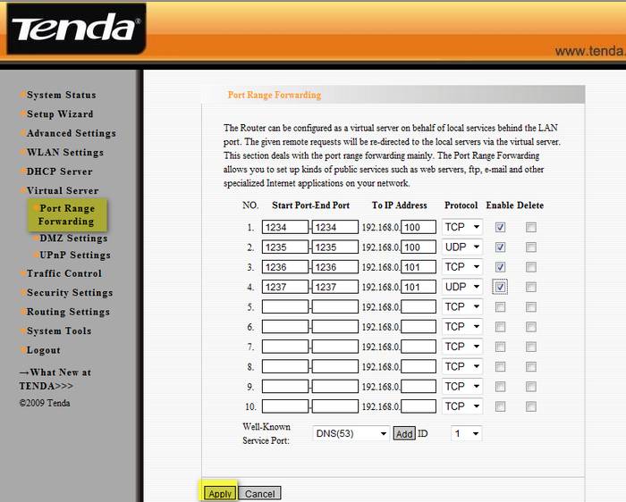 Настройка роутера Tenda W308R