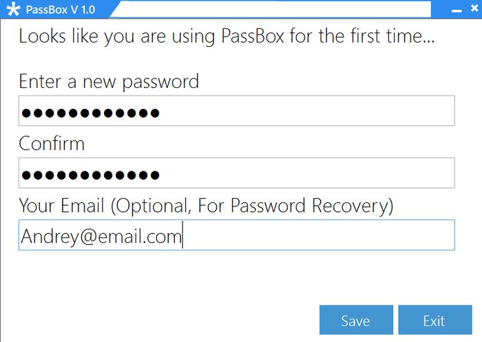 PassBox: бесплатный менеджер и генератор паролей для Windows PassBox: бесплатный менеджер и генератор паролей для Windows