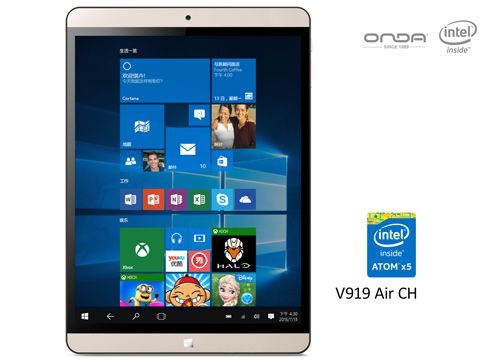 Планшеты Onda V820W CH и V919 Air CH с Windows 10 и Atom x5