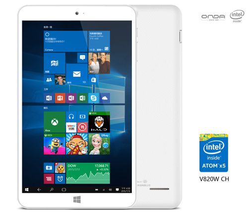 Планшеты Onda V820W CH и V919 Air CH с Windows 10 и Atom x5
