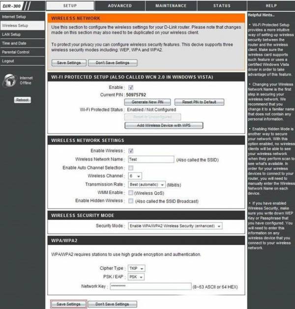 Пошаговая настройка роутера D LINK DIR 300