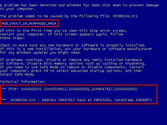 Синий экран смерти при загрузке Windows 7