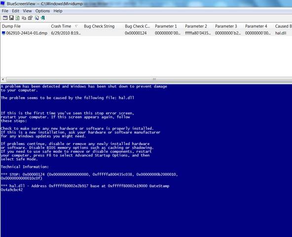 Синий экран смерти при загрузке Windows 7