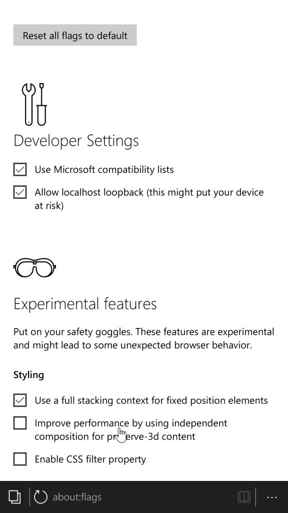 Скриншоты Windows 10 Mobile Build 10166 из эмулятора Windows 10 SDK