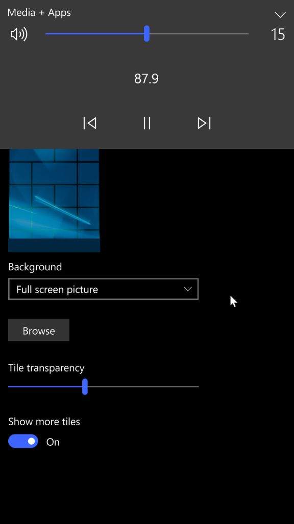 Скриншоты Windows 10 Mobile Build 10166 из эмулятора Windows 10 SDK