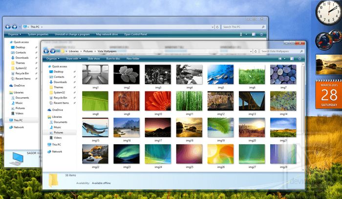 Темы Windows XP, Vista, 7, 8/8.1, Longhorn и Aero Glass для Windows 10