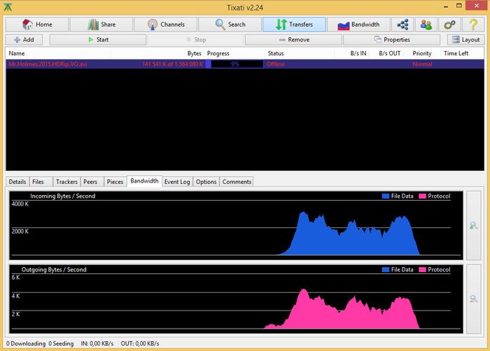 Tixati – торрент-клиент для продвинутых пользователей