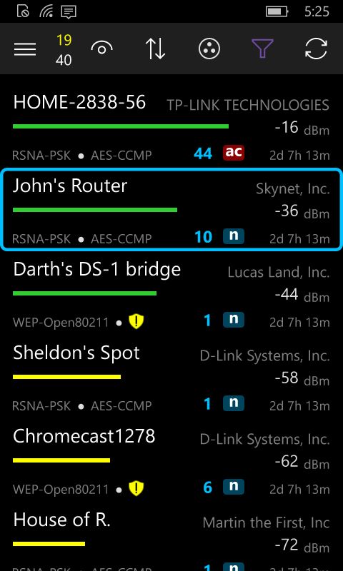 WiFi Commander – менеджер беспроводных сетей для Windows 10 и Windows 10 Mobile