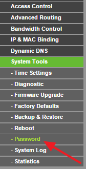 Как поменять пароль на роутере TP-LINK