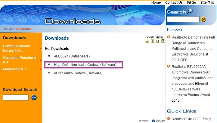 Диспетчер Realtek HD нет в Панели управления