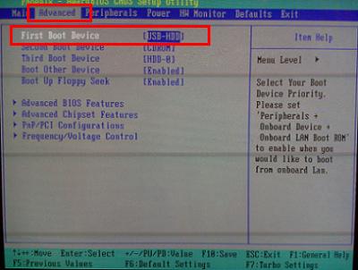 Как запустить Windows с флешки через БИОС?