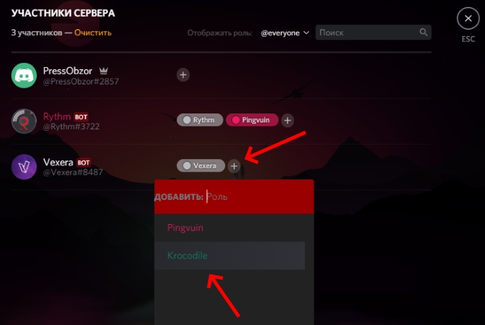 Как сделать роль в Дискорде