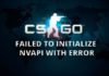Failed to initialize NVAPI with error 0xFFFFFFFE в CSGO