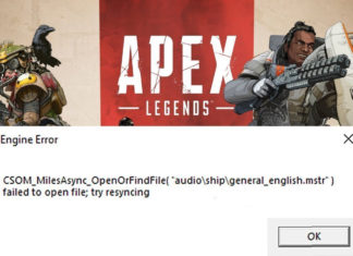 Ошибка Apex Legends engine error как исправить