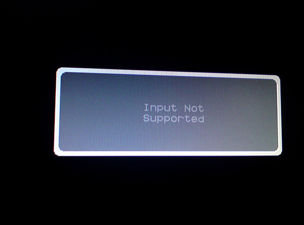 Ошибка Input Not Supported исправить при запуске