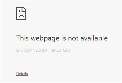 Что делать если err connection timed out причина ошибки