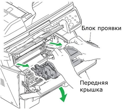 Узел проявки не установлен в Kyocera (M2035dn, M2030dn)